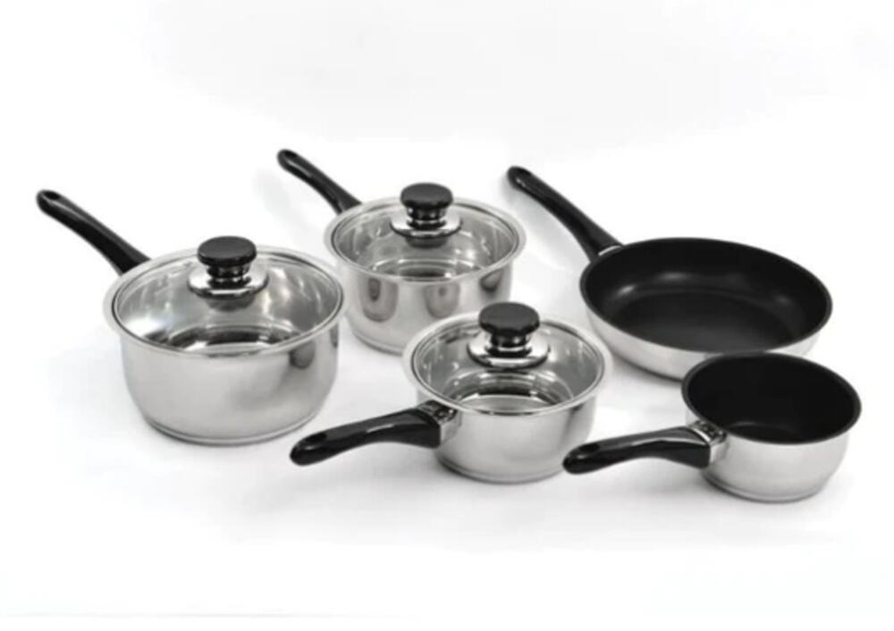 Berghoff Vision 5 Piece Cookware Set Studio Stainless Pots and Pans NWT in Box